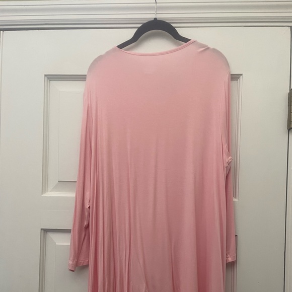 NWOT Gorgeous Summery Powder Pink Tunic/Dress 2X - Picture 3 of 3